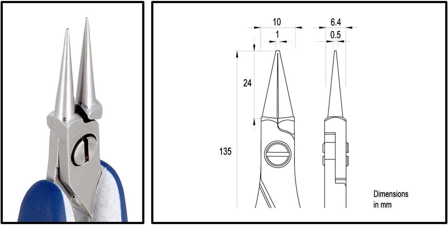 שפיץ פלייר מקצועי לאלקטרוניקה IDEAL-TEK ERGO-TEK SLIM ES6041.CR.BG